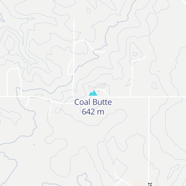 Map of Coal Butte