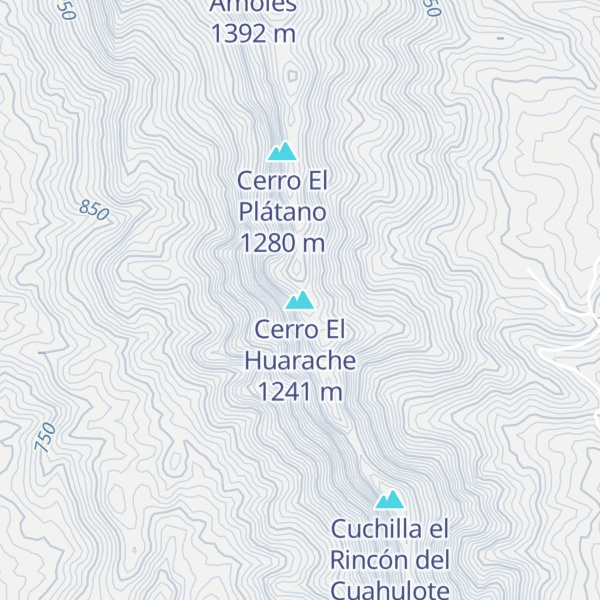 Map of Cerro El Huarache