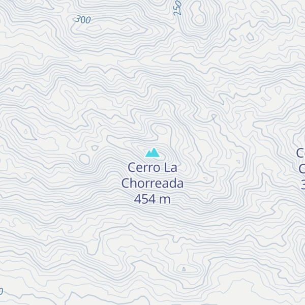 Map of Cerro La Chorreada