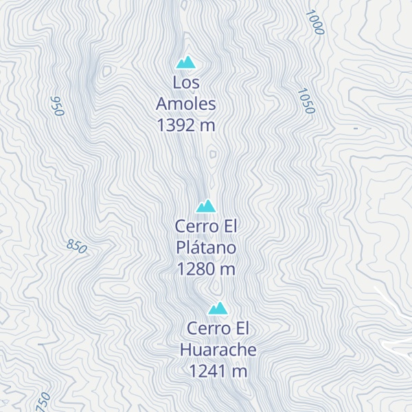 Map of Cerro El Plátano