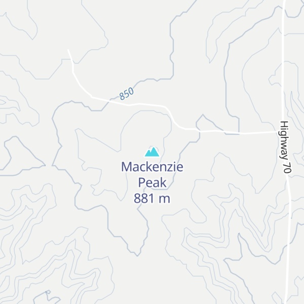 Map of Mackenzie Peak