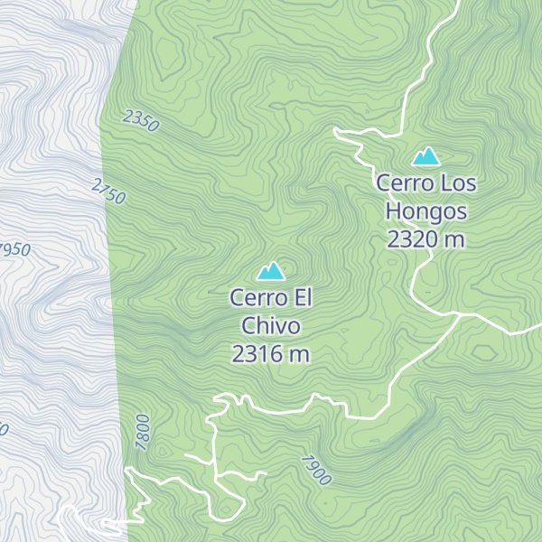 Map of Cerro El Chivo