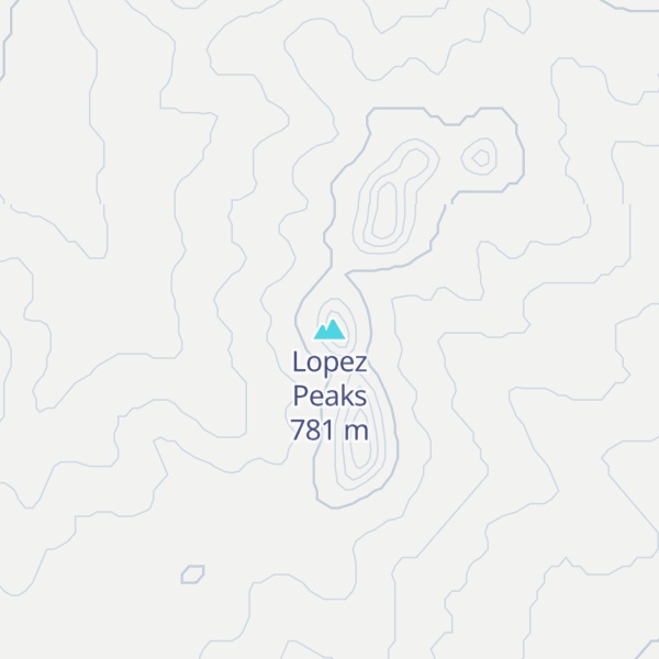 Map of Lopez Peaks
