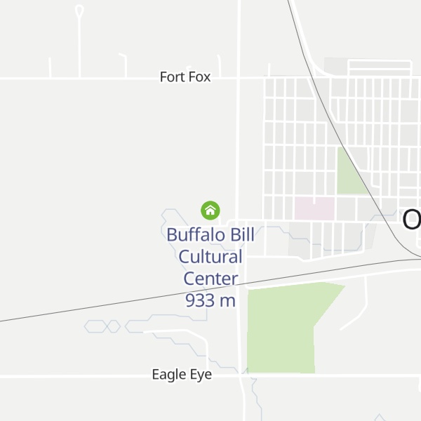Map of Buffalo Bill Cultural Center