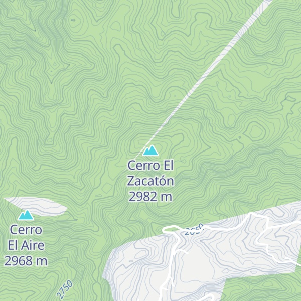Map of Cerro El Zacatón