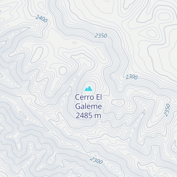 Map of Cerro El Galeme