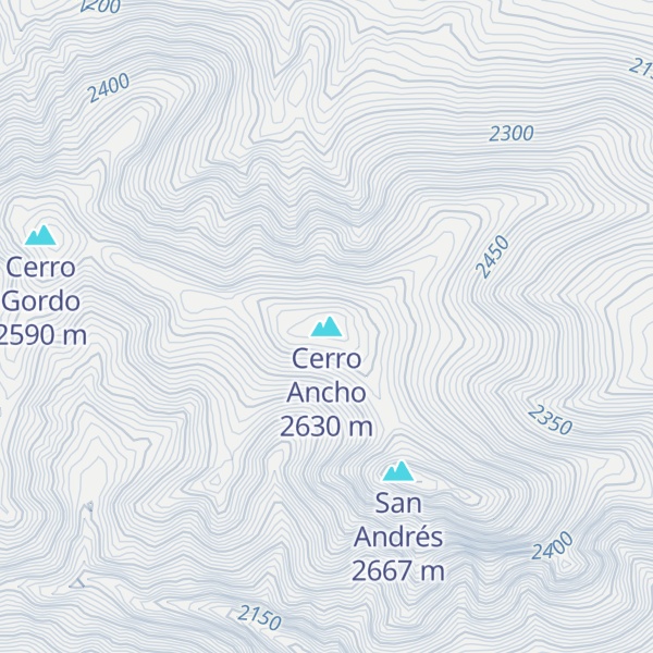 Map of Cerro Ancho