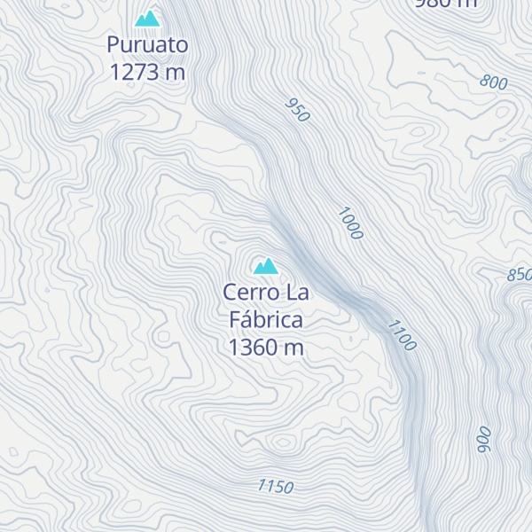 Map of Cerro La Fábrica