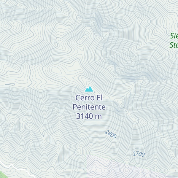 Map of Cerro El Penitente
