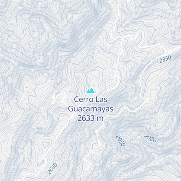 Map of Cerro Las Guacamayas