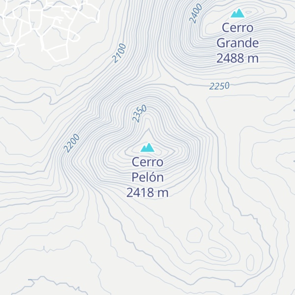 Map of Cerro Pelón