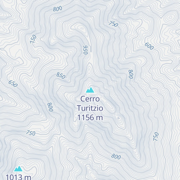 Map of Cerro Turitzio