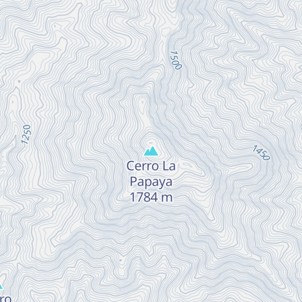 Map of Cerro La Papaya