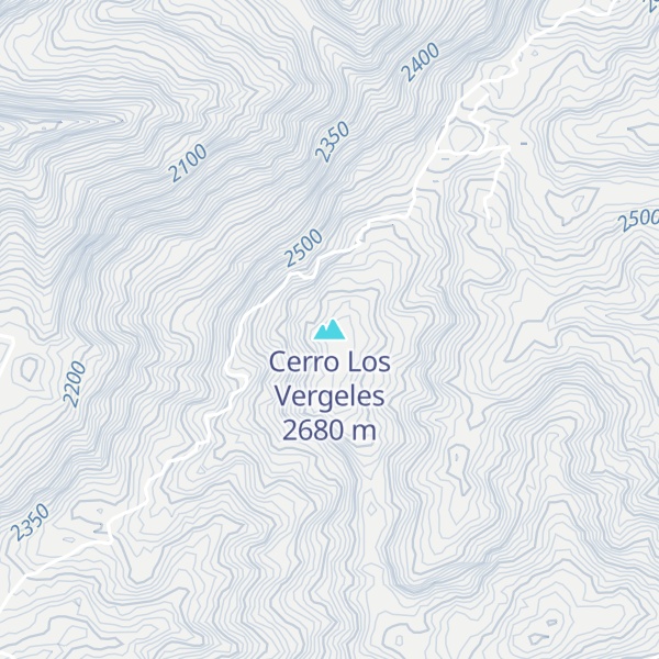 Map of Cerro Los Vergeles