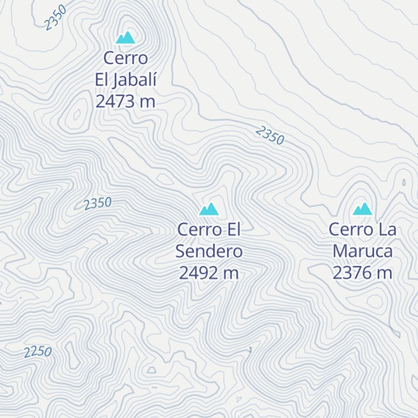 Map of Cerro El Sendero