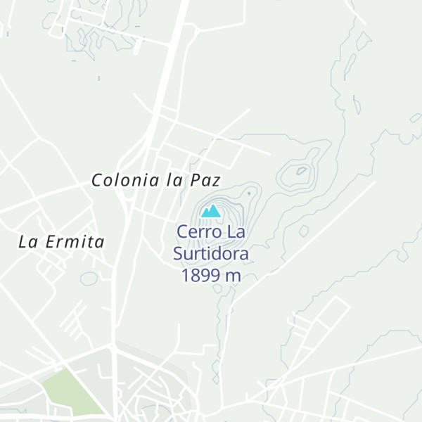 Map of Cerro La Surtidora