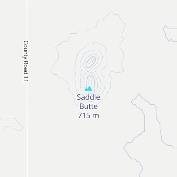 Map of Saddle Butte