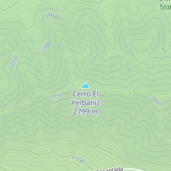 Map of Cerro El Yerbaniz