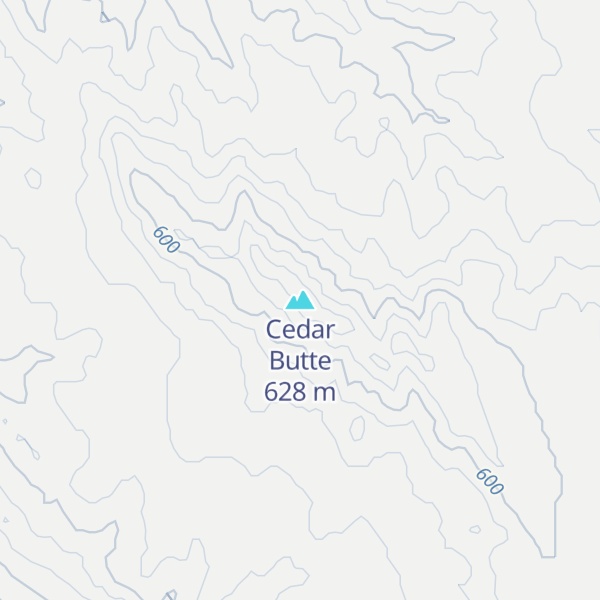 Map of Cedar Butte