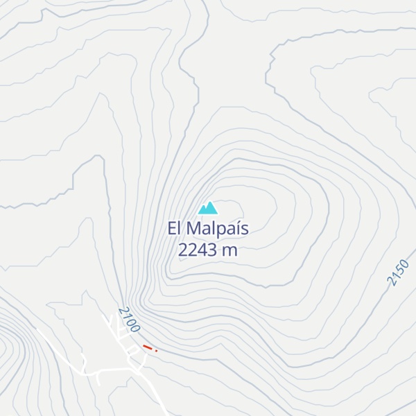 Map of El Malpaís