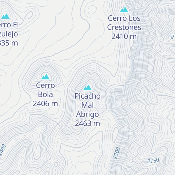 Map of Picacho Mal Abrigo