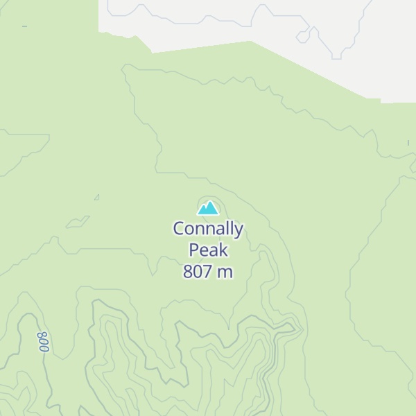Map of Connally Peak