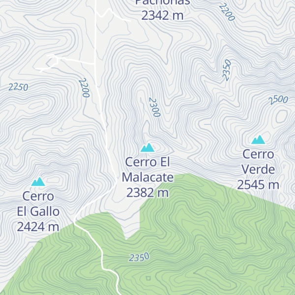 Map of Cerro El Malacate