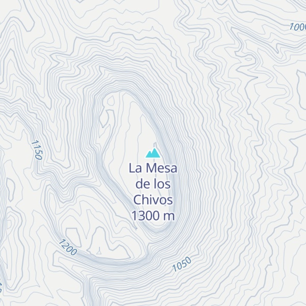 Map of La Mesa de los Chivos