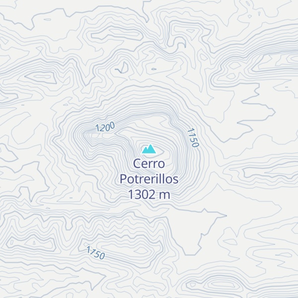 Map of Cerro Potrerillos