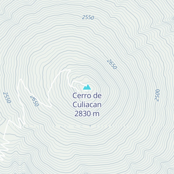Map of Cerro de Culiacan