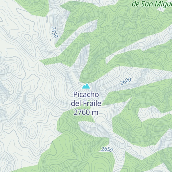 Map of Picacho del Fraile
