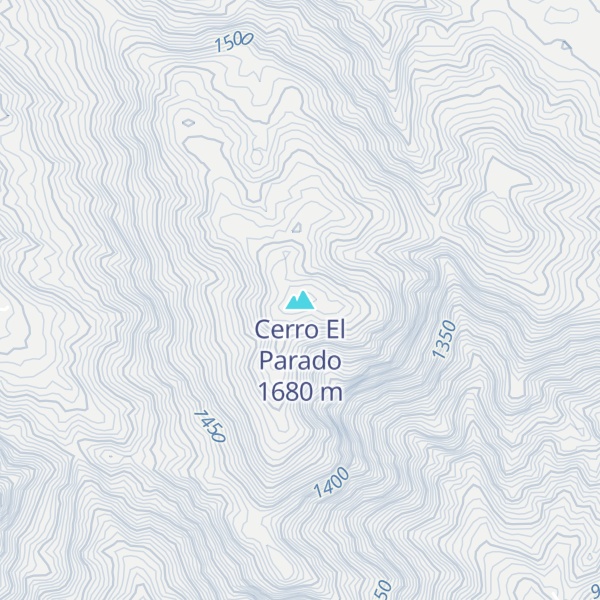 Map of Cerro El Parado