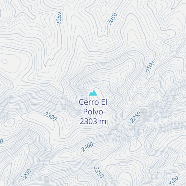 Map of Cerro El Polvo