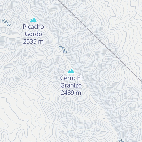 Map of Cerro El Granizo