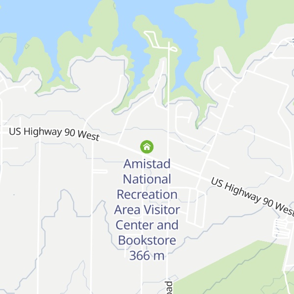 Map of Amistad National Recreation Area Visitor Center and Bookstore