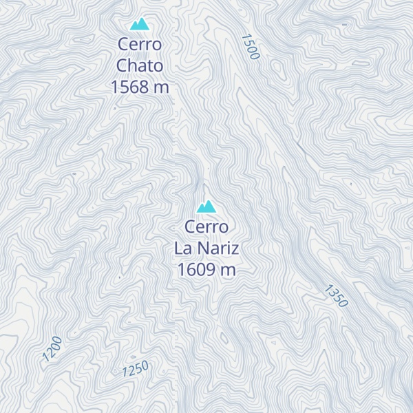Map of Cerro La Nariz