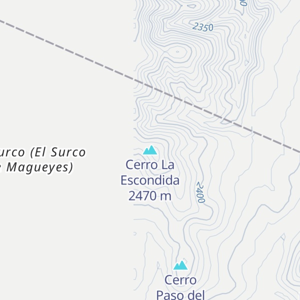 Map of Cerro La Escondida