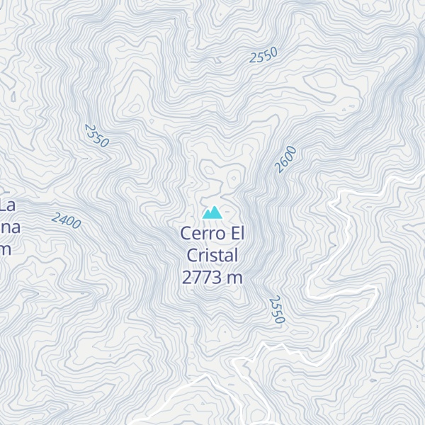 Map of Cerro El Cristal