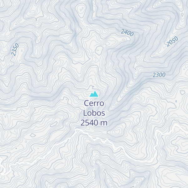 Map of Cerro Lobos