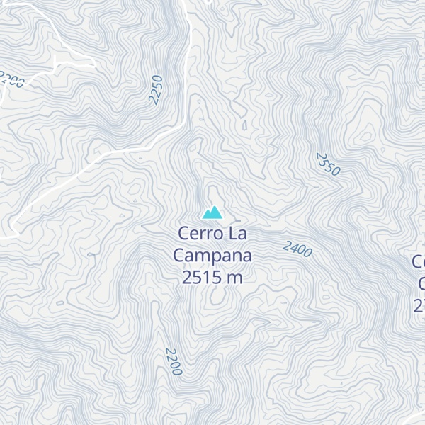 Map of Cerro La Campana