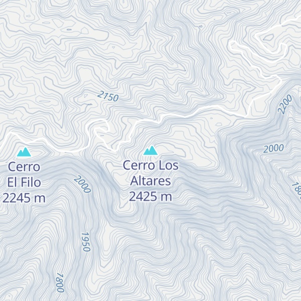 Map of Cerro Los Altares