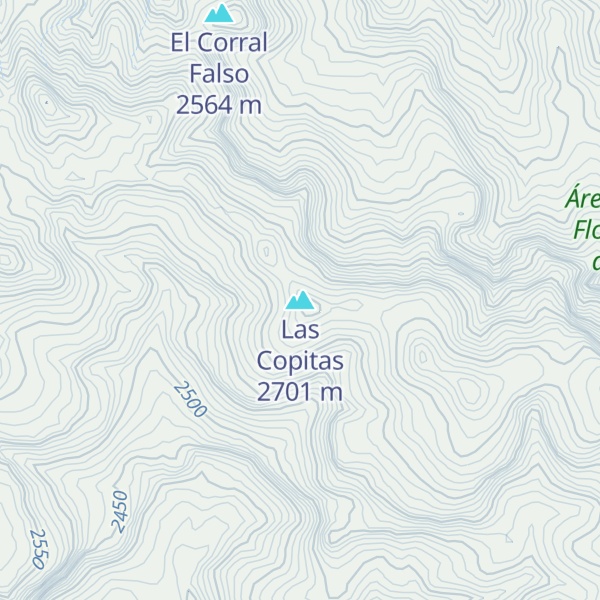 Map of Las Copitas