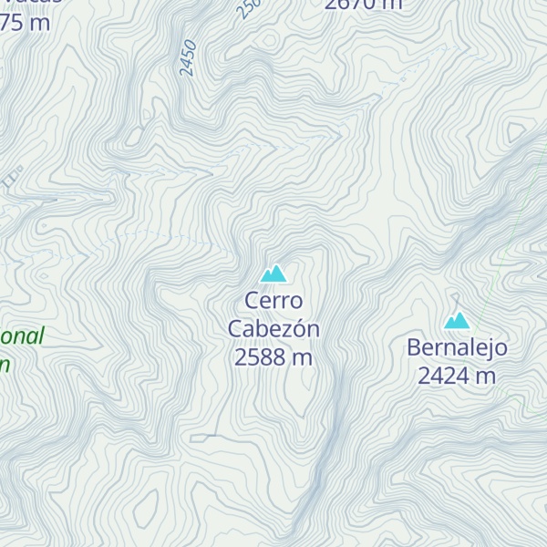Map of Cerro Cabezón