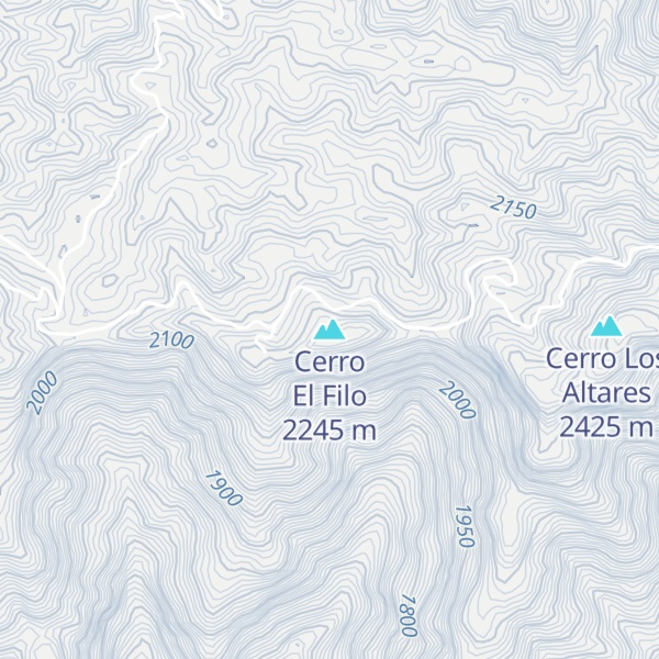 Map of Cerro El Filo