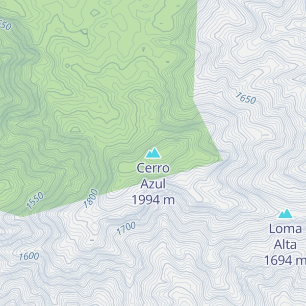 Map of Cerro Azul