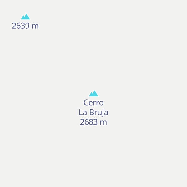 Map of Cerro La Bruja