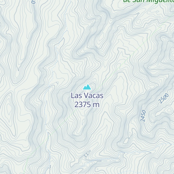 Map of Las Vacas