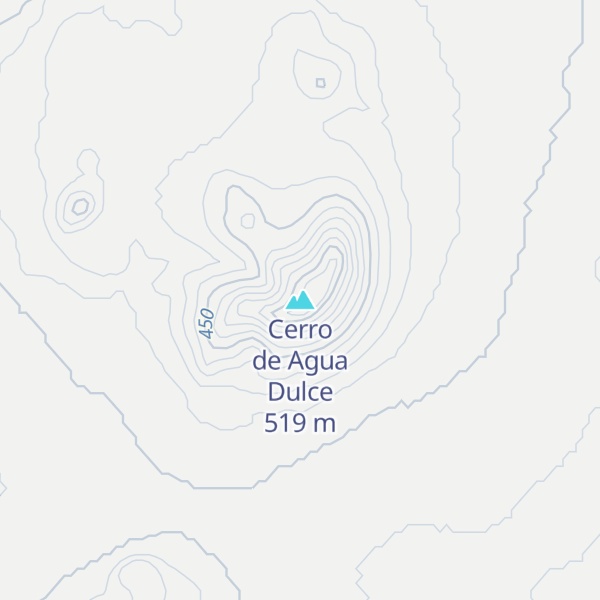 Map of Cerro de Agua Dulce