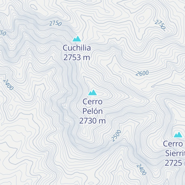 Map of Cerro Pelón