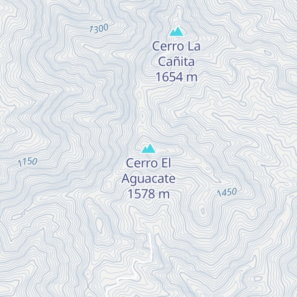 Map of Cerro El Aguacate